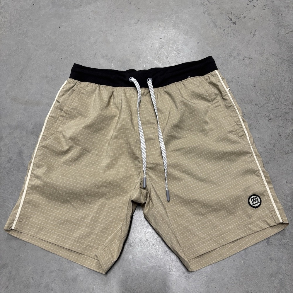 Avalanche Outdoor Supply Co Men's Activewear Hybrid Shorts‎ Men's Sz Small Beige